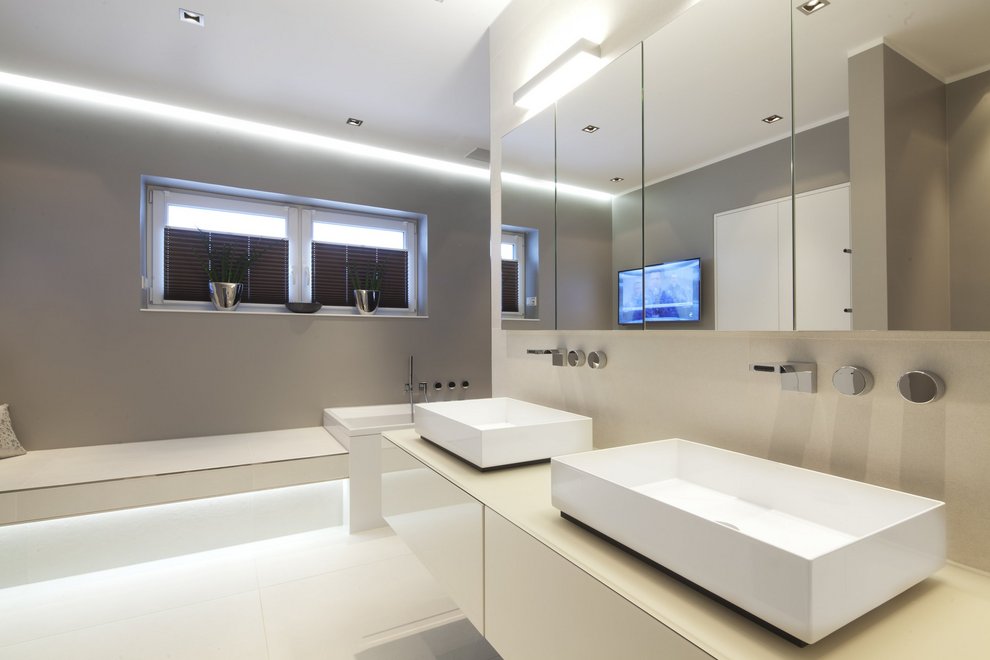Technik und Geometrie Smart Home im Bad